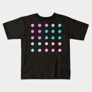 Back to School Teal and Fuchsia Gradient Checkmark Planner Kids T-Shirt